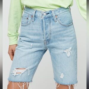 Levi’s Premium 501 Slouch Around Bermuda Denim Shorts